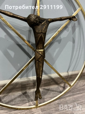 Метално разпятие, снимка 2 - Икони - 54270186