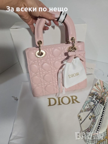 Lady Dior Дамска Розова Чанта От Агнешка Кожа Код Brand Luxury Fashion20, снимка 2 - Чанти - 54960708