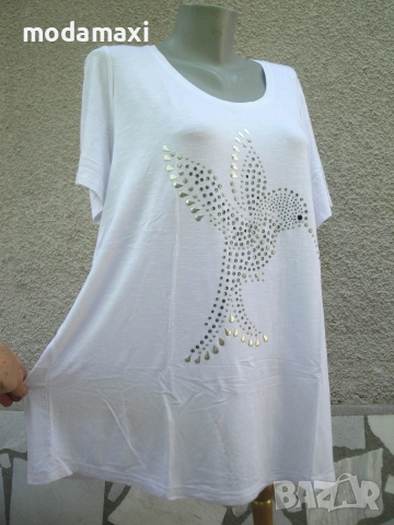 3XL Нова блуза Bonita с колибри , снимка 3 - Тениски - 55126289