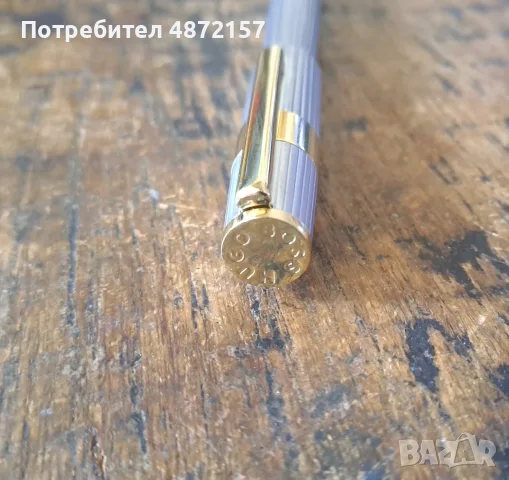 писалка HUGO BOSS Gear метал сребро и злато с модернизирани ивици, снимка 12 - Ученически пособия, канцеларски материали - 55577838