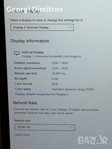 Microsoft Surface Laptop Go i5-1035G1/4RAM/64SSD/Intel UHD Graphics/Touchscreen дисплей, снимка 6 - Лаптопи за дома - 54984428