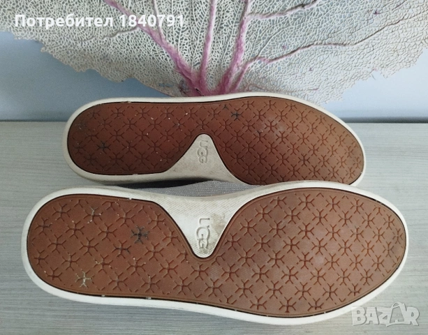 UGG плетени сребристи летни обувки – тип платненки, № 40, снимка 7 - Дамски ежедневни обувки - 54707240