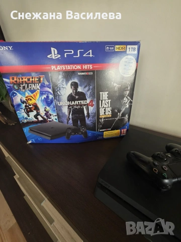 PlayStation 4 Slim 1TB + 3 игри + оригинален контролер, снимка 4 - PlayStation конзоли - 55266316