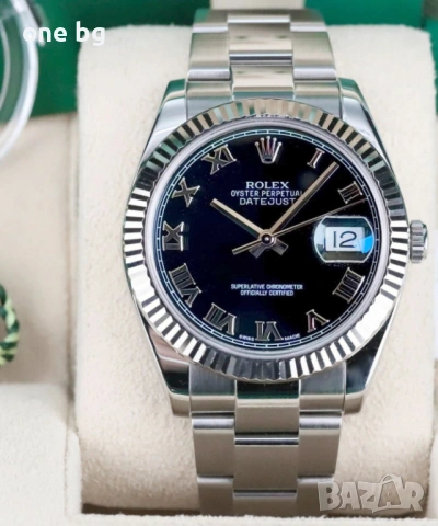 Rolex Datejust Silver Roman Dial , снимка 2 - Луксозни - 54460477
