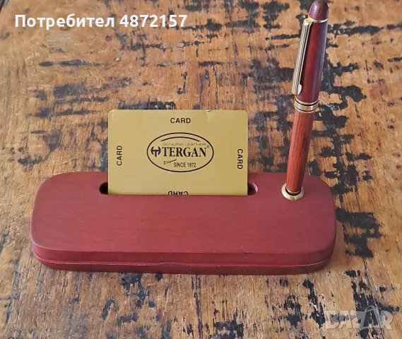 химикалка махагонова в махагонова дървена кутия, снимка 2 - Колекции - 55579287