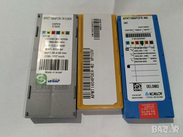 10 броя стругарски пластини APKT1604 MA H01 фрезови, снимка 2 - Други инструменти - 54334815