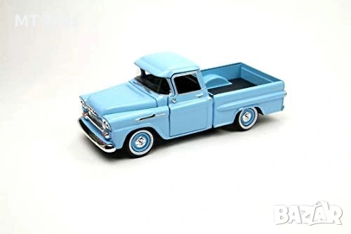 Метален пикап Chevrolet Apache 1958 - 1:24, снимка 2 - Коли, камиони, мотори, писти - 54825357