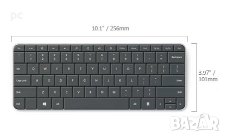 Microsoft bluetooth compact silent keyboard, снимка 2 - Клавиатури и мишки - 52897728