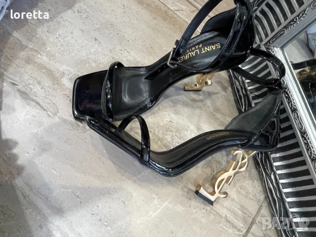 YSL черни сандали , снимка 10 - Сандали - 54259686