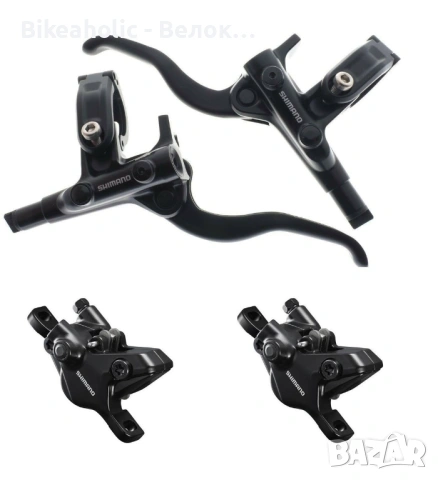 Комплект спирачки Shimano Deore BL-M4100/BR-MT410 2-бутални (L.1000mm1700MM), снимка 2 - Части за велосипеди - 54001870
