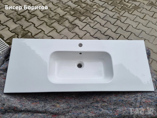 Керамична мивка за баня 121х46 см