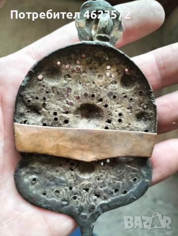 Стара сребърна пафта, снимка 4 - Антикварни и старинни предмети - 53996398