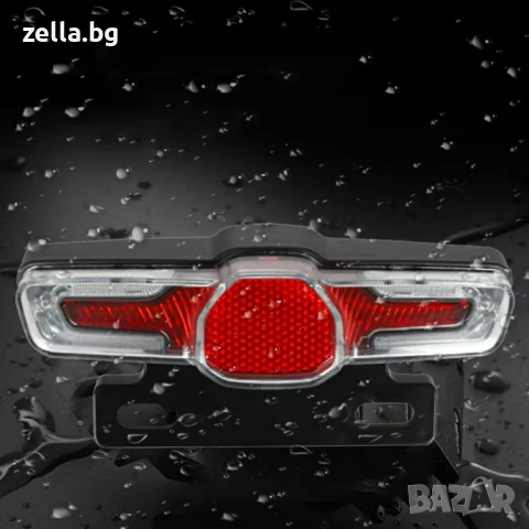 LED задна светлина със стоп и мигачи 36V 48V 60V IPX5 за електрическа тротинетка и велосипед 10204, снимка 4 - Велосипеди - 54660793