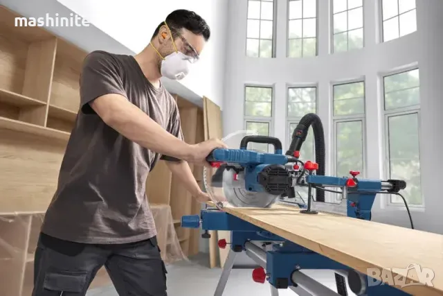 Циркуляр герунг с изтегляне Bosch GCM 305-216 S , 1300 W, 216 мм, снимка 3 - Циркуляри - 55694699