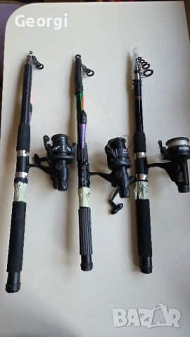 Стари Рибарски Въдици, Спининги, Пръчки  с машинки, макари. , снимка 3 - Въдици - 54322636