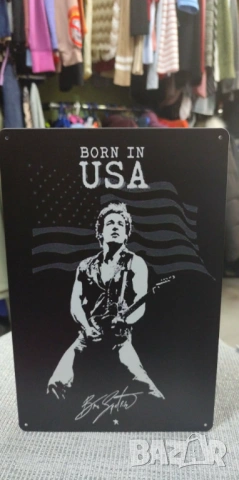 Bruce Springsteen Born In USA-метална табела (плакет), снимка 2 - Китари - 54091564