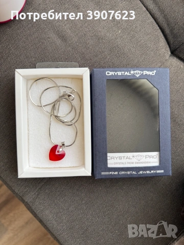 Колие със сърце Crystal Pro Swarovski