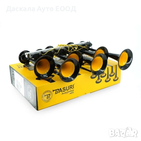 24V 130dB музикална с 22 мелодии въздушна тромба с 6 тръби BASURI 4.0, снимка 5 - Аксесоари и консумативи - 38704425