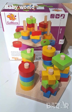 Дървена низанка Eichhorn, снимка 4 - Образователни игри - 54802591