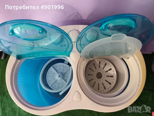 Компактна мини пералня с центрофуга XPB20-88S (Двукамерна / Twin-Tub), снимка 2 - Друга електроника - 55624771