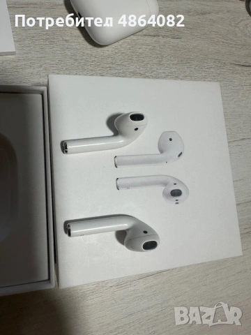 Безжични слушалки Apple - AirPods2 with Charging Case, TWS, бели, снимка 3 - Безжични слушалки - 54998762