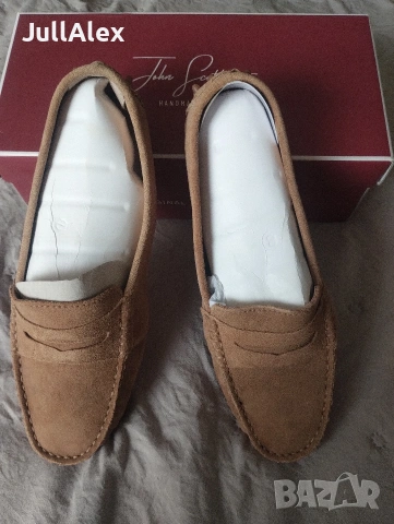 Велурени дамски мокасини John Scoth