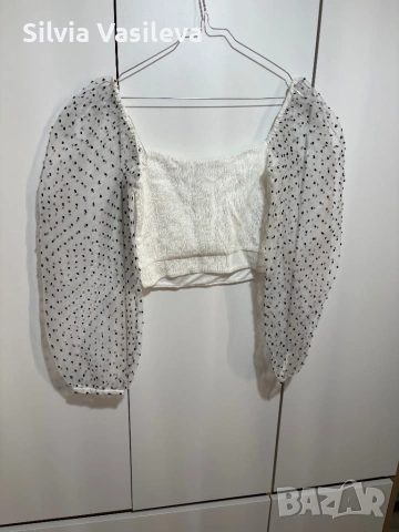 Дамска блузка Zara, снимка 5 - Корсети, бюстиета, топове - 54319684