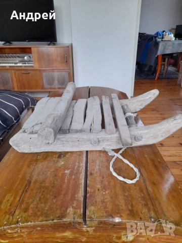 Старинна дървена шейна, снимка 2 - Антикварни и старинни предмети - 54291617