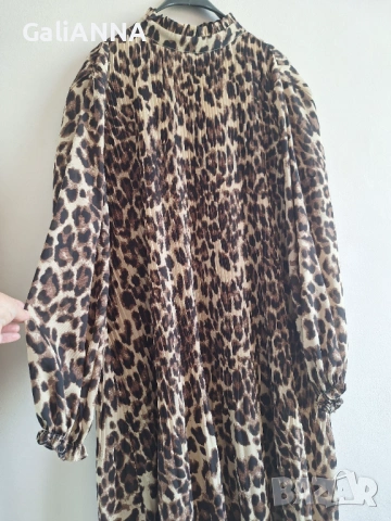 СТРАХОТНА РОКЛЯ ПЛИСЕ 3XL-5XL, снимка 4 - Рокли - 54903967