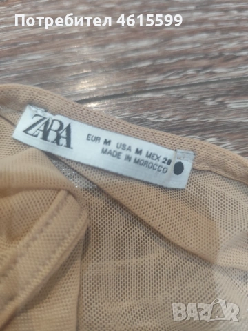 боди с мрежа на Zara , снимка 4 - Потници - 55179775