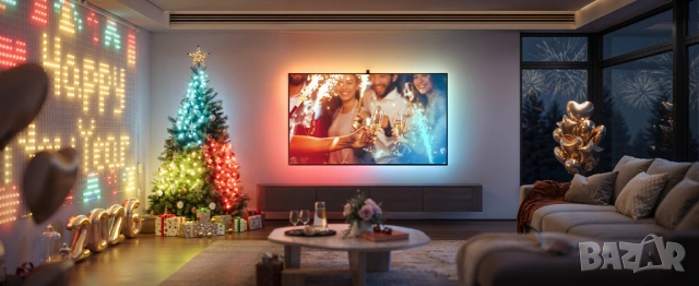 Kоледни смарт лампички Govee Christmas Sparkle String Lights 99ft - 30 метра RGBWIC 375 LED, снимка 12 - Други - 54684243