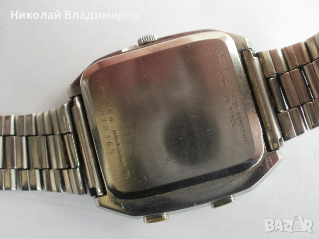 Seiko Сейко дигитален кварцов мъжки ръчен часовник рядък модел, снимка 4 - Мъжки - 54483926