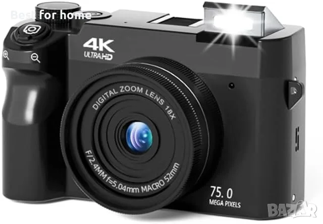 Оригинален цифров фотоапарат Zoomix (64GB, черен)
