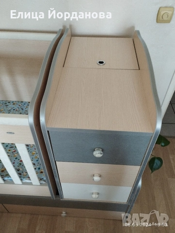 Комбинирана бебешка кошара, снимка 9 - Мебели за детската стая - 54210653