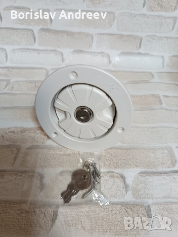  Кръгъл гравитационен вход за вода с ключалка за външен монтаж на кемпер, лодка, снимка 5 - Аксесоари и консумативи - 54000749