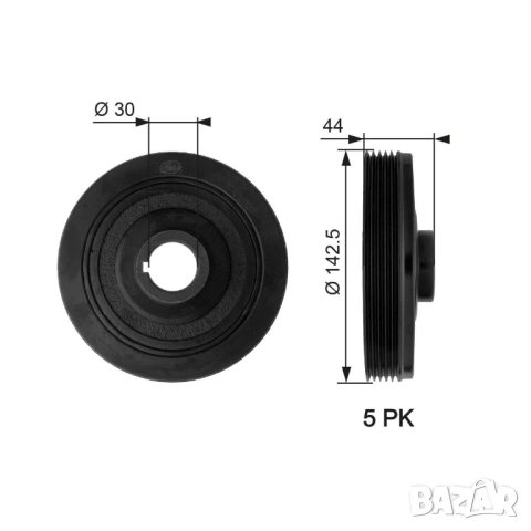 Шайба демферна 3RG за CITROEN BX,C15,C25;PEUGEOT 205 I,205 II,309 I,309 II,405 I № 10210, снимка 2 - Части - 54941260