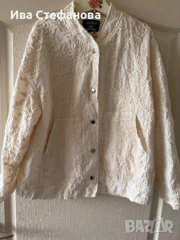 ✨ стилно луксозно елегантно памучно сако с бродерия 100% памук 