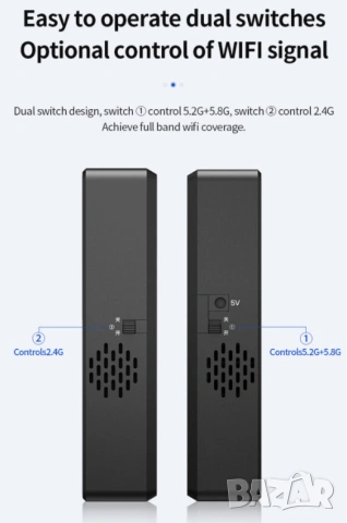 2.4Ghz 5.1Ghz 5.2Ghz 5.8Ghz WiFi Bluetooth Блокер Airtag Заглушител на Сигнала Безжична Камера Рутер, снимка 11 - Други - 55085113
