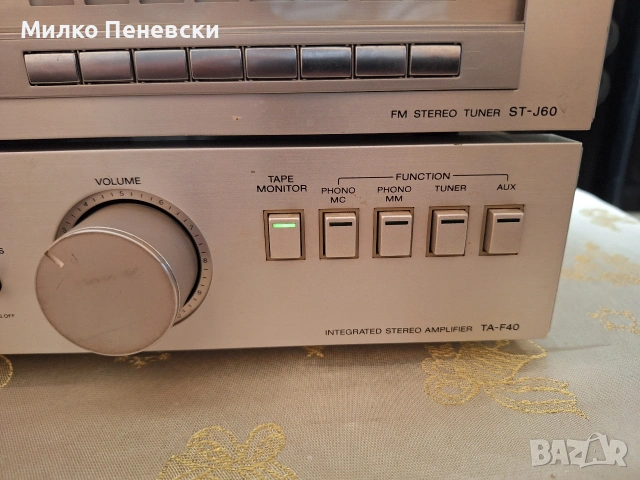SONY-SET TA-F40 STEREO AMPLIFIER.ST-J60-STEREO TUNER. TC-K55 || STEREO CASSETTE DECK., снимка 2 - Аудиосистеми - 54590445