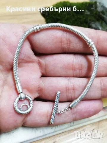 Pandora оригинална сребърна гривна Аз и Ти, снимка 5 - Гривни - 55304766