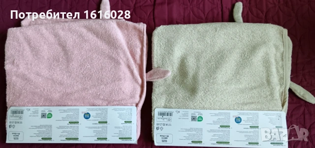 Бебешка хавлиена кърпа с качулка., снимка 6 - За банята - 42477710