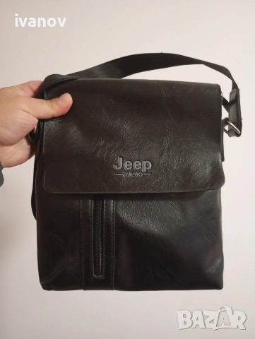 Jeep мъжка кожена чанта 