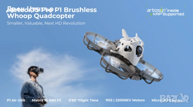Дрон BetaFPV Meteor75 Pro P1 / HD без батерии, снимка 5 - Дронове и аксесоари - 55073040