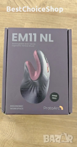 ProtoArc Ергономична мишка, EM11 NL Bluetooth презареждаща се безжична, снимка 6 - Клавиатури и мишки - 54903713