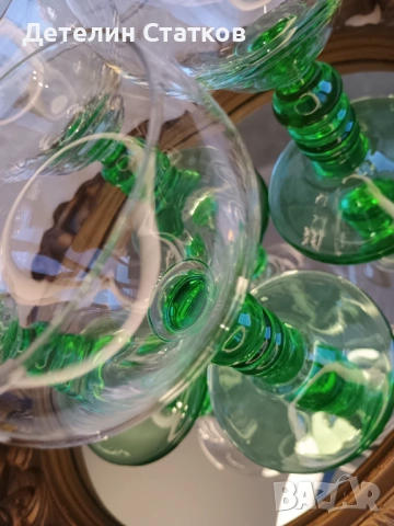 Винтидж, ретро стъклени чаши за вино 4 бр., снимка 7 - Чаши - 54060112