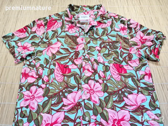 Goodfellow & Co Tropical / M / мъжка лятна риза с къси ръкави, снимка 2 - Ризи - 55599421