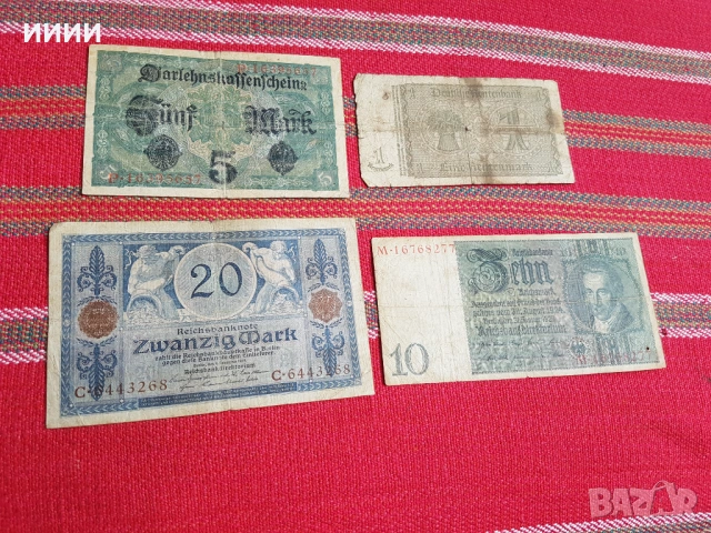 Банкнота 1,5,10 и 20 райхмарки