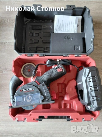 Акумулаторен ъглошлайф PARKSIDE Performance PPWSA 12 A1 с зарядно и батерия, снимка 4 - Други инструменти - 54230590