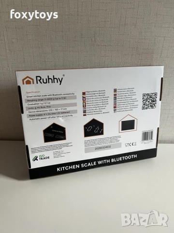 Смарт кухненска Bluetooth везна Ruhhy 24632, снимка 7 - Електронни везни - 55454602