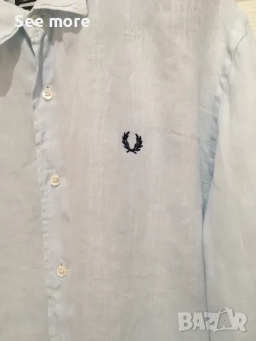 Fred Perry 100% лен мъжка риза XXL, снимка 2 - Ризи - 51221412